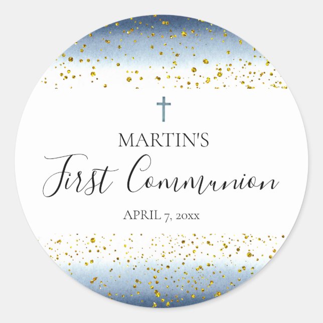 Sticker Rond aquarelle et détails de feuille FAUX Première comm (Devant)