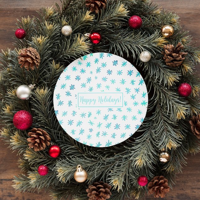 Sticker Rond Aquarelle étoile - turquoise (Créateur téléchargé)