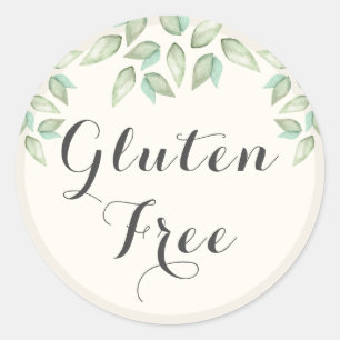 Sticker Rond Aquarelle Farmhouse Gluten Gratuit