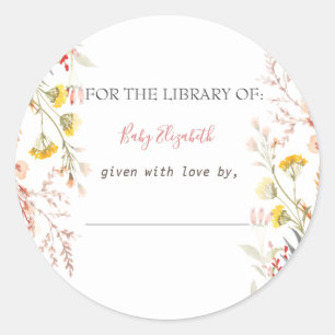 Sticker Rond Aquarelle Fleur sauvage Pré séchéGrossesse