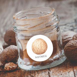 Sticker Rond Aquarelle Herbe Nutmeg