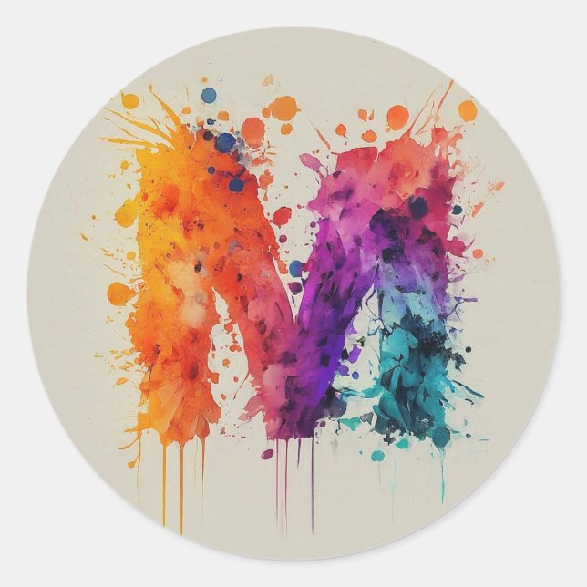 Sticker Rond Aquarelle M (Devant)