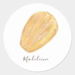 Sticker Rond Aquarelle Madeleine
