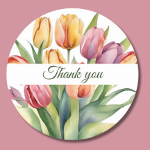 Aquarelle Merci Tulipe