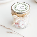Sticker Rond Aquarelle moderne olivier branche mariage<br><div class="desc">Moderne minimum olivier branche feuillage de mariage favoriser les autocollants. Belles illustrations de feuillage aquarelle élégantes. Partie d'une collection mariage complète.</div>