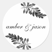 Aquarelle noire et blanche Phoque d'invitation flo