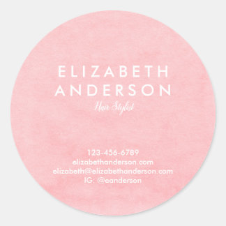 Sticker Rond Aquarelle pastel rose classique collant rond