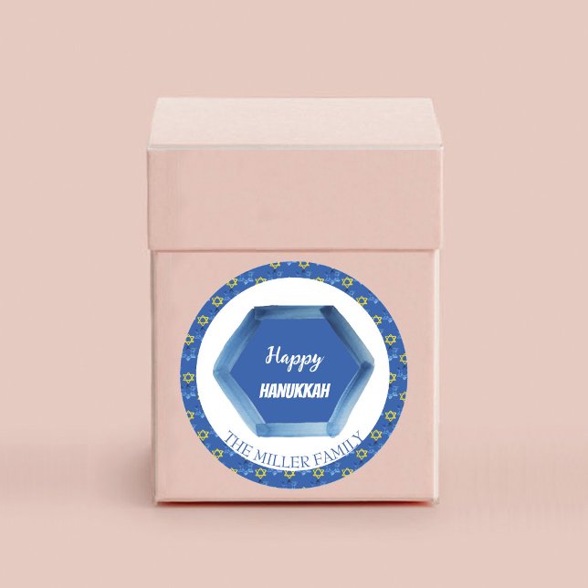 Sticker Rond Aquarelle personnalisée David Stars (Créateur téléchargé)