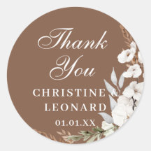 Aquarelle simple Elegant Mariage Boho Merci