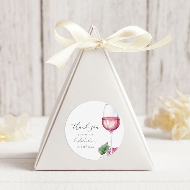 Sticker Rond Aquarelle Vino avant les Vœux Enterrement de vie d (Créateur téléchargé)