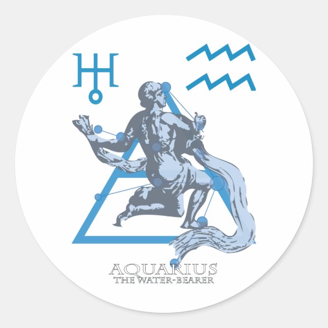 Sticker Rond Aquarius (Devant)