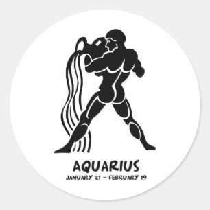 Sticker Rond Aquarius