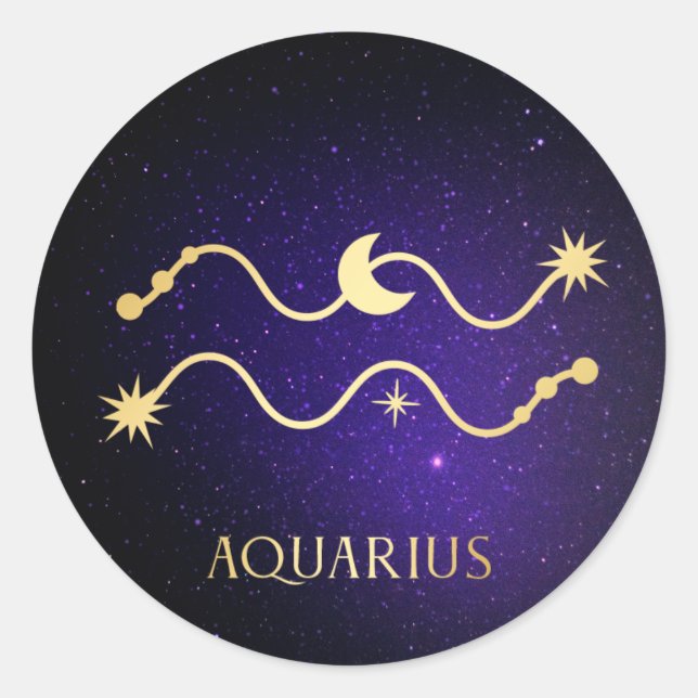 Sticker Rond Aquarius (Devant)