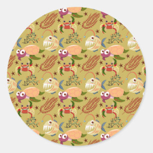 Sticker Rond Aquatic animals   ocean underwater life