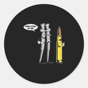 Sticker Rond Ar-15 Je Frapperais Totalement Ça ! Chemise d'Humo