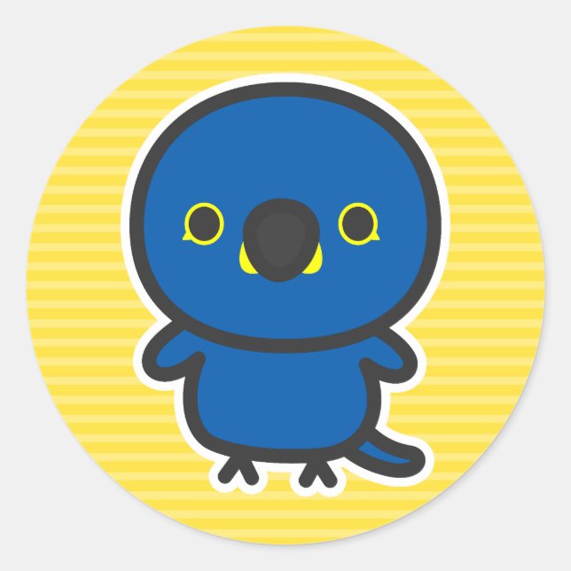 Sticker Rond Ara hyacinthe (Devant)
