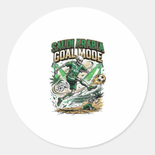 Sticker Rond Arabie Saoudite Mode de but Skeleton Striker Natio