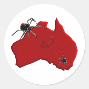 Sticker Rond Araignée Australie de Redback