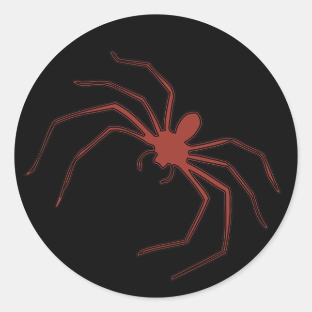 Sticker Rond Araignée rouge (Devant)