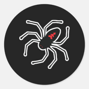 Sticker Rond araignée veuve noire