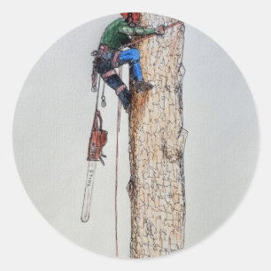 Sticker Rond Arboriste Tree Surgeon