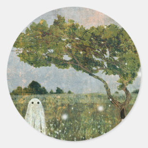 Sticker Rond Arbre à fleurs
