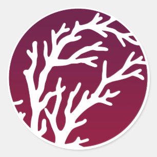 Sticker Rond Arbre à roulettes de crème