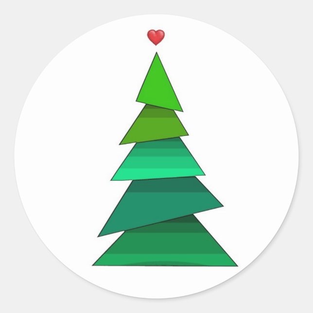 Sticker Rond Arbre cardiaque (Devant)