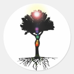 Sticker Rond Arbre chakra