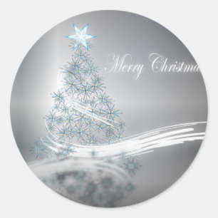 Sticker Rond Arbre chic de Noël d'étoile de fête