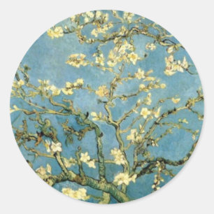 Sticker Rond Arbre d'amande en fleurs par Van Gogh