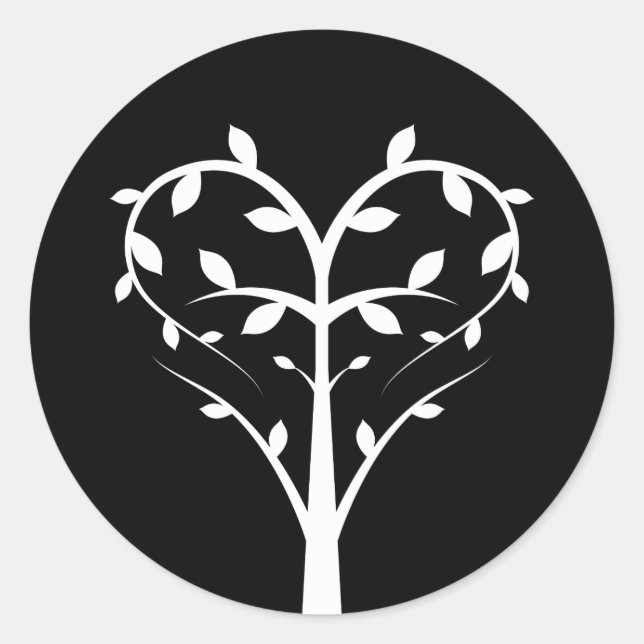Sticker Rond arbre d'amour orné (Devant)