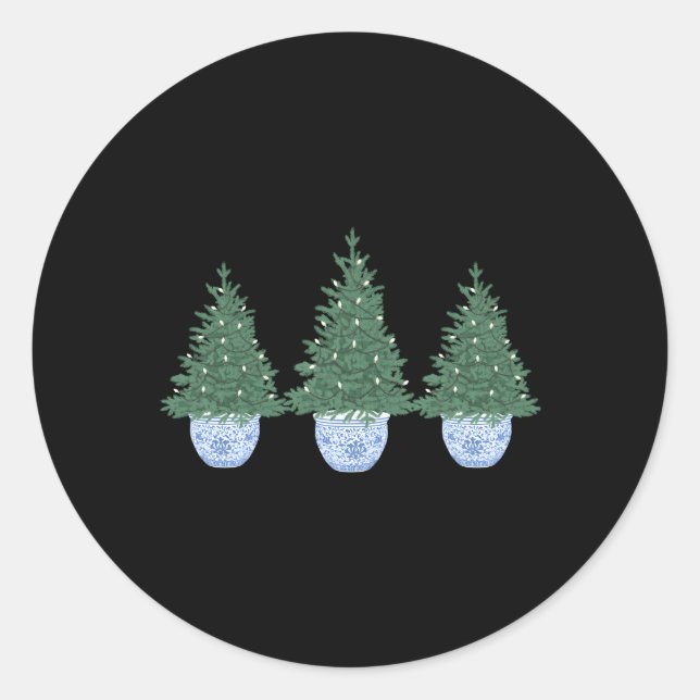 Sticker Rond Arbre Dans Le Bowl Chinoiserie (Devant)