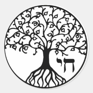 Sticker Rond Arbre de la vie avec CHAI