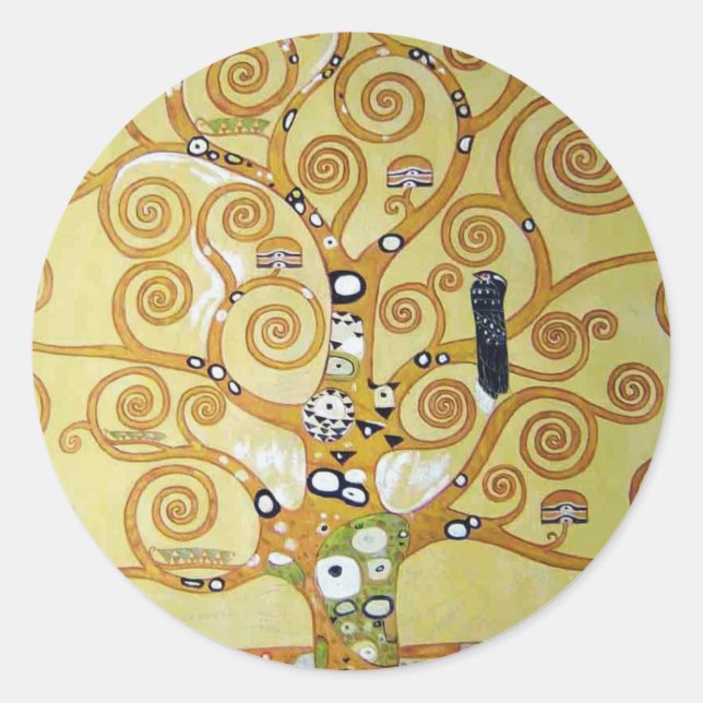 Sticker Rond ARBRE de la VIE - Klimt (Devant)