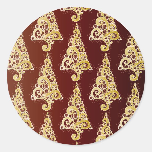 Sticker Rond Arbre de Noël (Devant)