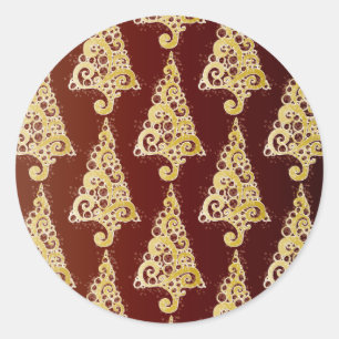 Sticker Rond Arbre de Noël