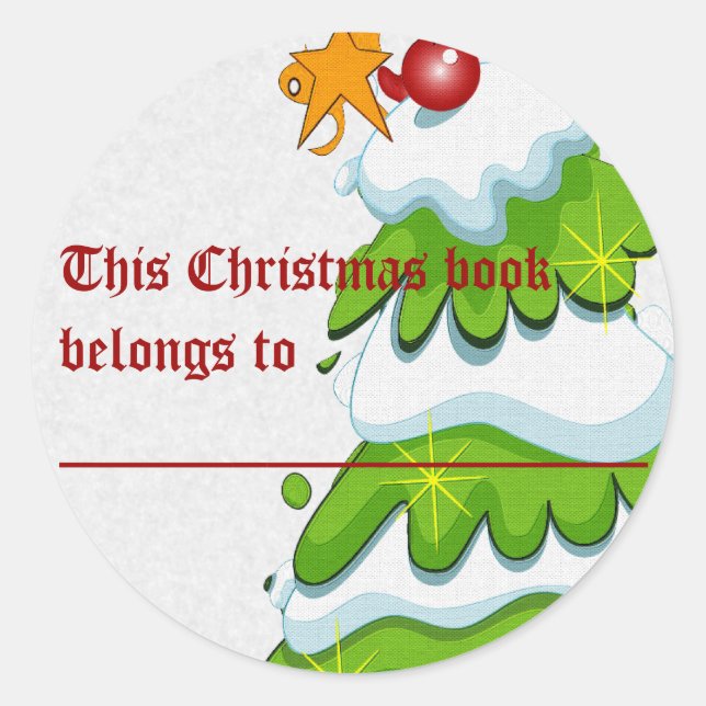 Sticker Rond Arbre de Noël (Devant)