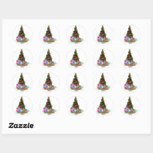 Sticker rond Arbre de Noël 2021