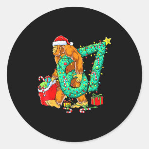Sticker Rond Arbre de Noël Bigfoot 67 Meme 67 Style de vie Base