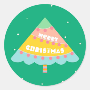 Sticker Rond Arbre de Noël customisé