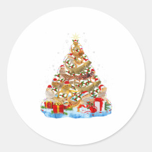 Sticker Rond Arbre de Noël de dragon ennuyeux