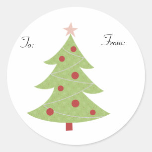 Sticker Rond Arbre de Noël du pays KRW - Vers et depuis l'éti
