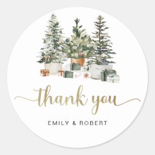 Sticker Rond Arbre de Noël et Cadeaux Enterrement de Vie de Jeu