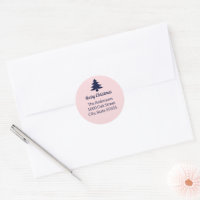 Arbre de Noël Marine Bleu rose pâle Adresse de ret