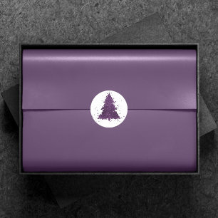 Sticker Rond Arbre de Noël Moody   Plum profond