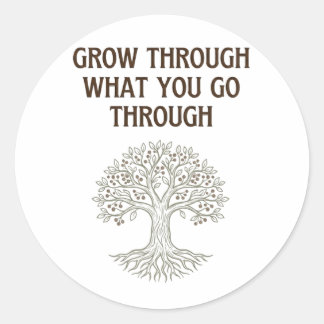 Sticker Rond Arbre de Vie de la Résilience pour Grandir