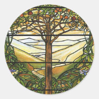 Arbre de vie/Fenêtre en verre tendu Tiffany