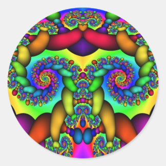 Sticker Rond Arbre de vie fractal