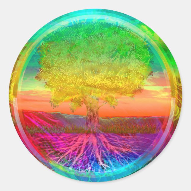 Sticker Rond Arbre de vie Miracles (Devant)